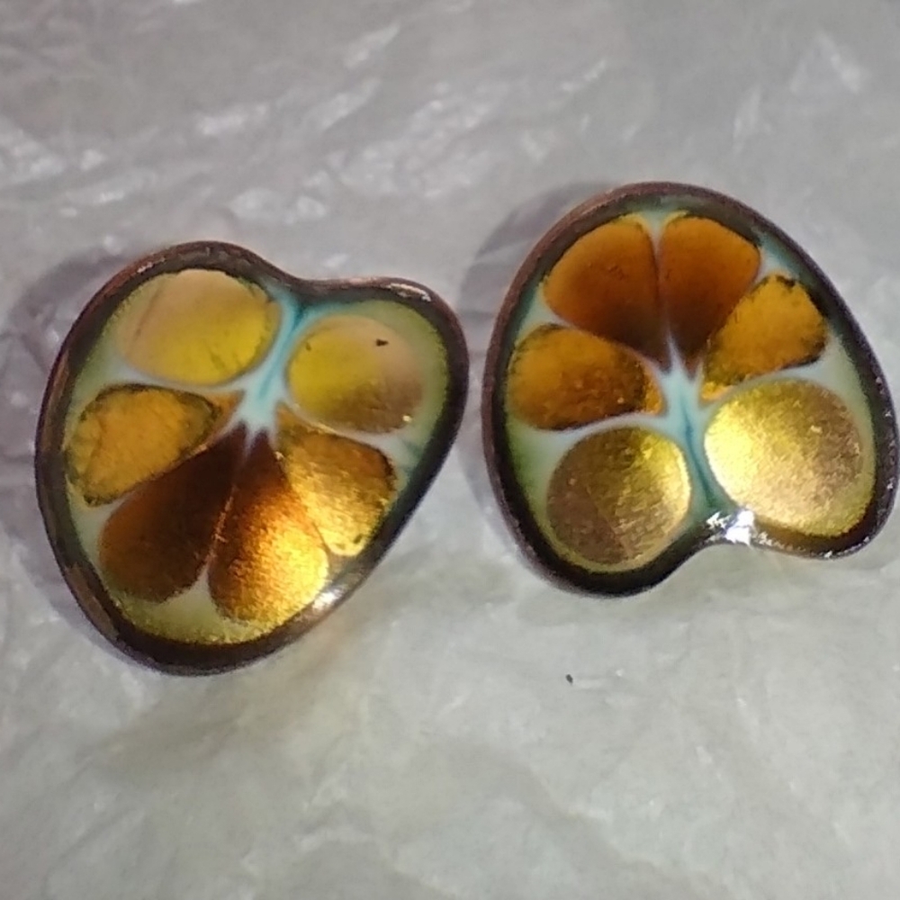 Vintage "Hogan Bolas" Copper Screw Back Earrings